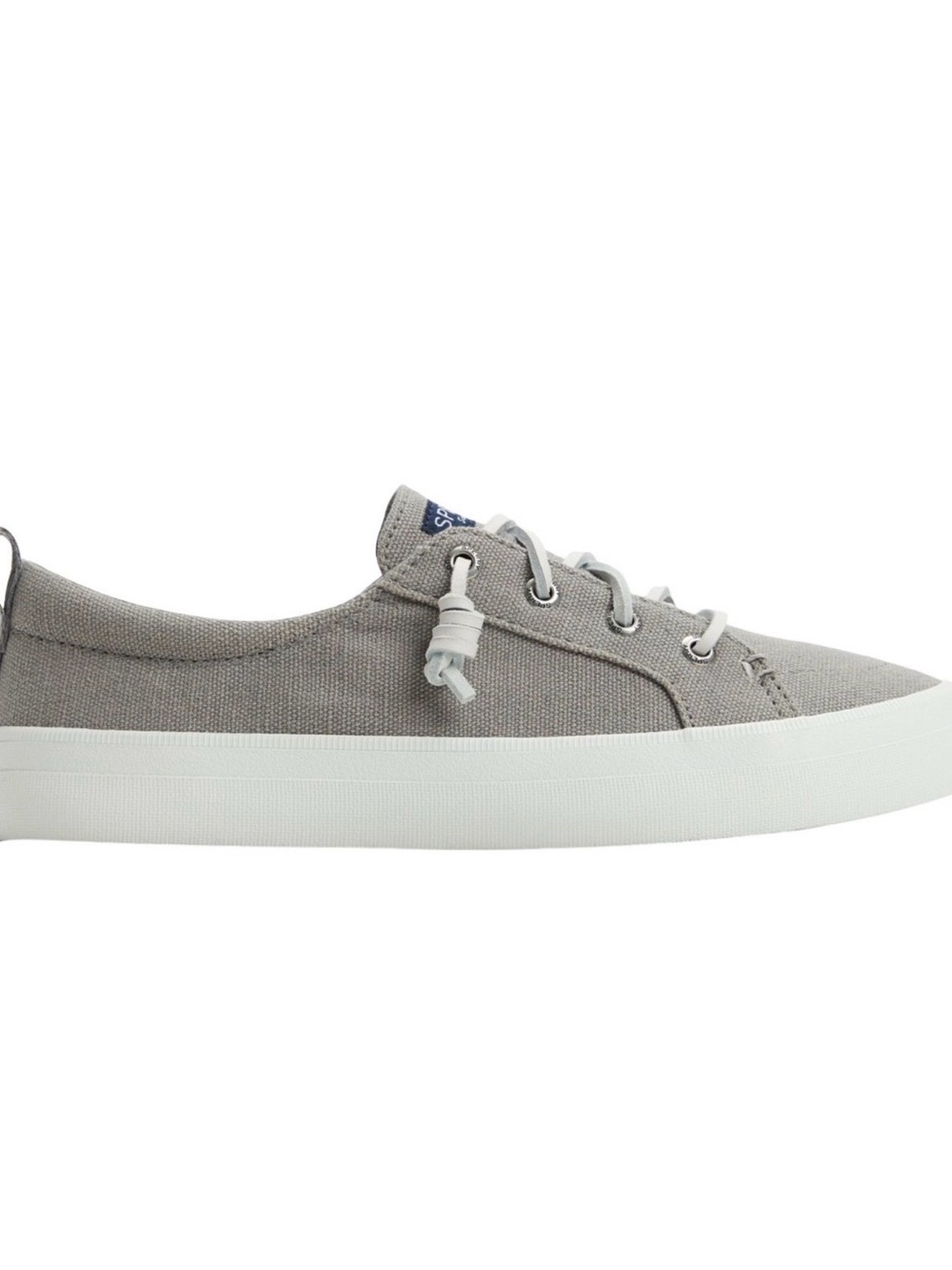 Sperry Women's Crest Vibe Light Gray Canvas Low-Top Sneaker